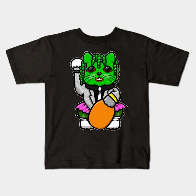 Old Gregg Lucky cat Kids T-Shirt by yayzus